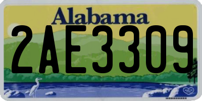 AL license plate 2AE3309