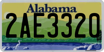 AL license plate 2AE3320