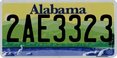 AL license plate 2AE3323