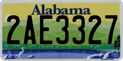 AL license plate 2AE3327