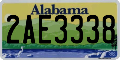 AL license plate 2AE3338