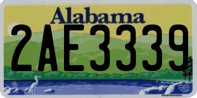 AL license plate 2AE3339