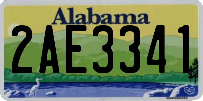 AL license plate 2AE3341