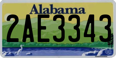 AL license plate 2AE3343