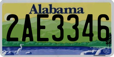 AL license plate 2AE3346