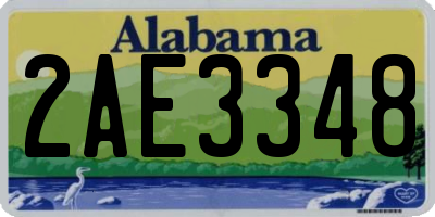 AL license plate 2AE3348