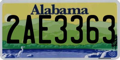 AL license plate 2AE3363