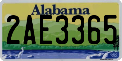 AL license plate 2AE3365