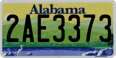 AL license plate 2AE3373