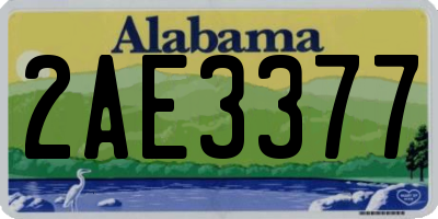 AL license plate 2AE3377