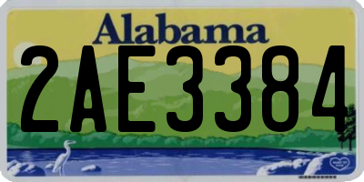 AL license plate 2AE3384