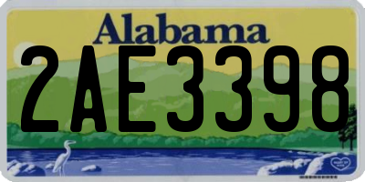 AL license plate 2AE3398