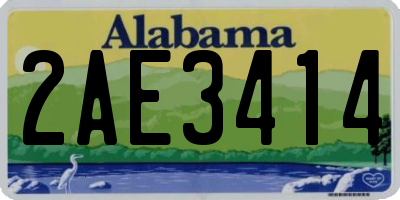 AL license plate 2AE3414