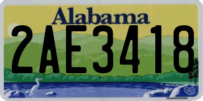 AL license plate 2AE3418