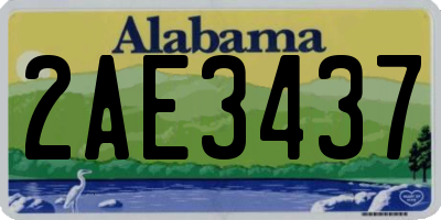 AL license plate 2AE3437