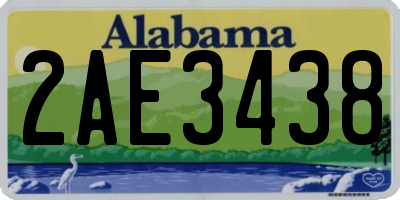 AL license plate 2AE3438
