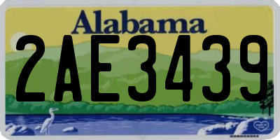 AL license plate 2AE3439