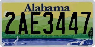 AL license plate 2AE3447