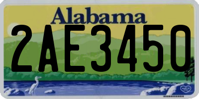 AL license plate 2AE3450