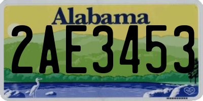 AL license plate 2AE3453