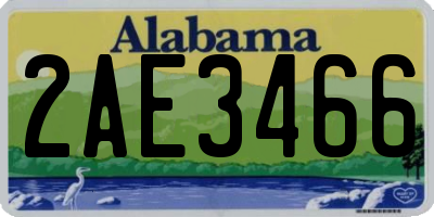AL license plate 2AE3466