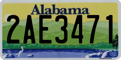 AL license plate 2AE3471
