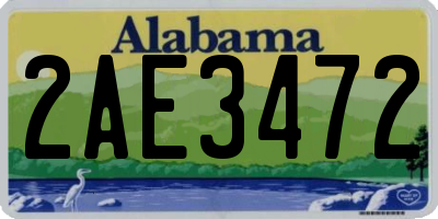 AL license plate 2AE3472