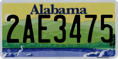 AL license plate 2AE3475