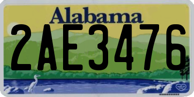 AL license plate 2AE3476