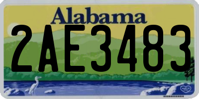 AL license plate 2AE3483