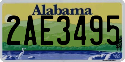 AL license plate 2AE3495