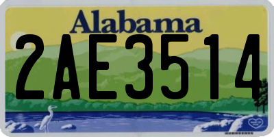 AL license plate 2AE3514
