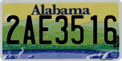 AL license plate 2AE3516