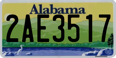 AL license plate 2AE3517