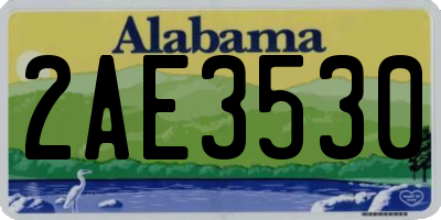 AL license plate 2AE3530