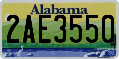 AL license plate 2AE3550