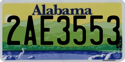 AL license plate 2AE3553