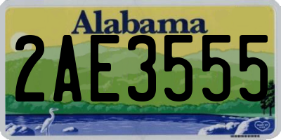 AL license plate 2AE3555