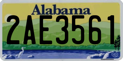 AL license plate 2AE3561