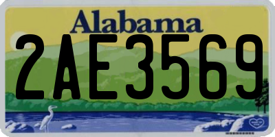 AL license plate 2AE3569