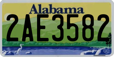 AL license plate 2AE3582