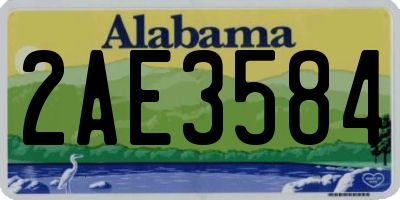 AL license plate 2AE3584