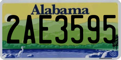 AL license plate 2AE3595