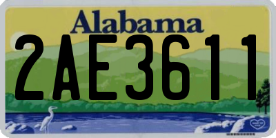 AL license plate 2AE3611