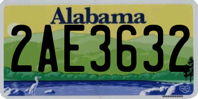 AL license plate 2AE3632