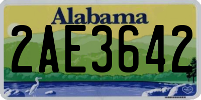 AL license plate 2AE3642