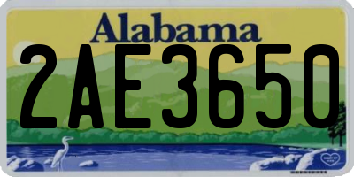 AL license plate 2AE3650