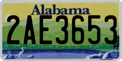 AL license plate 2AE3653