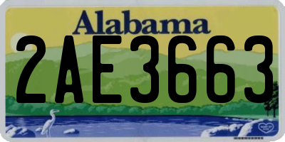 AL license plate 2AE3663