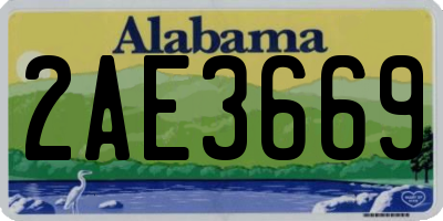 AL license plate 2AE3669